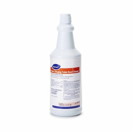 Diversey Crew Toilet Bowl Cleaner Acid Based Manual Squeeze Liquid 32 oz. Bottle Floral Scent NonSterile, 12PK DVO04578